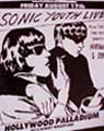 HOLLYWOOD PALLADIUM - POSTER. SONIC YOUTH + NIRVANA & STP. 17 августа